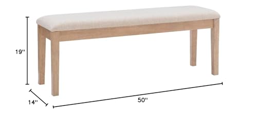 Linon Drury Bench with Natural Finish D1379D20BN