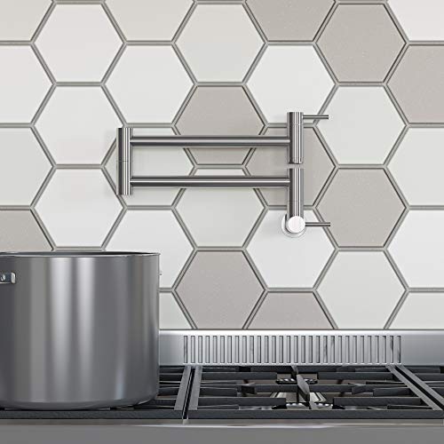 ALFI AB5019-BSS Brushed Stainless Steel Pot Filler, 20L x 6.25H